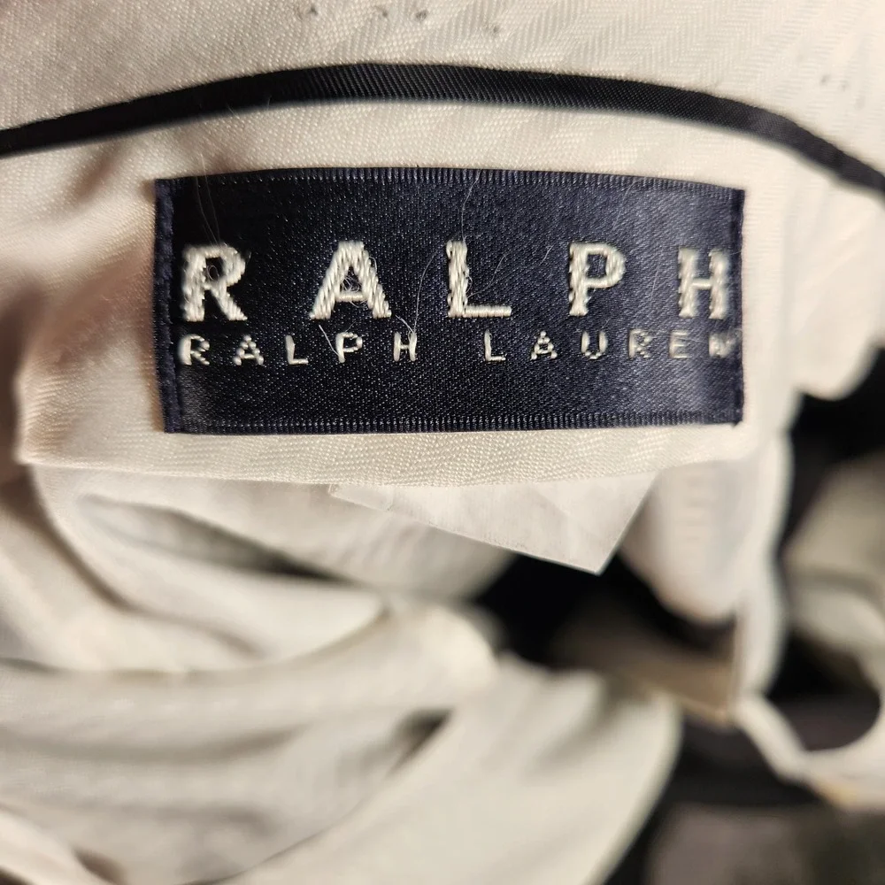 Ralph‎ Lauren Dress Pants Mens 40x30 Grey Excellent Flat Front Micro Pattern